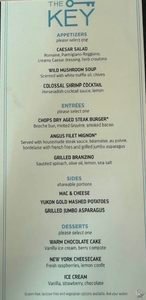 Azamara The Key Dinner Menu