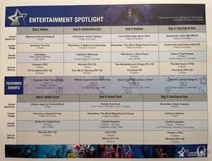 Carnival Celebration Entertainment Schedule & Shows Guide