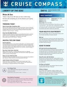 Liberty of the Seas Cruise Compass: Daily Planner for Lisbon, Cadiz and a Sea Day