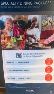 MSC Cruises Specialty Dining Packages & Prices Guide