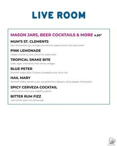 Marella Cruises Live Room Drinks Menu and Prices