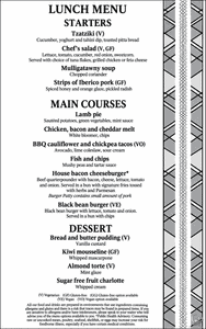 Marella Discovery 2 Lunch Menu Guide (Main Dining Room)