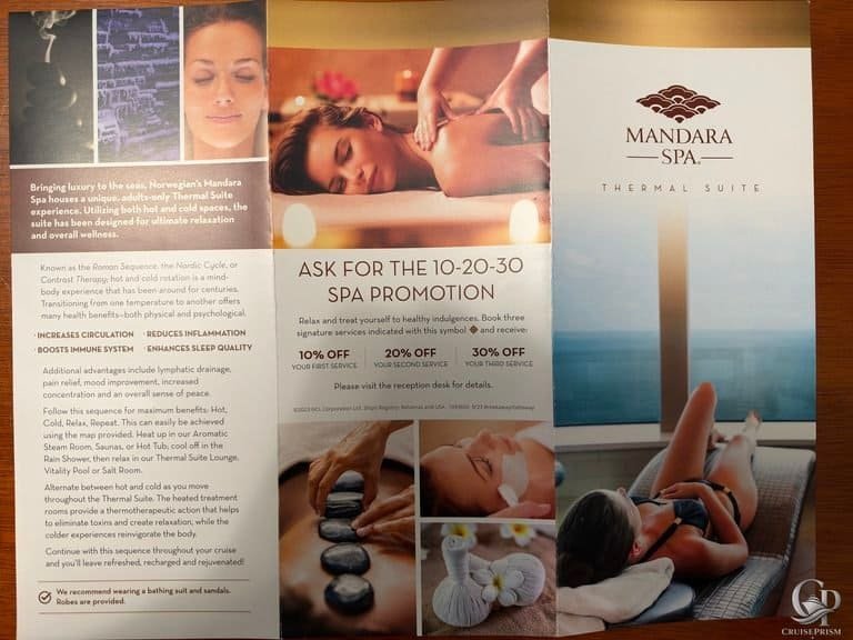 Norwegian Getaway Mandara Spa Thermal Suite Guide