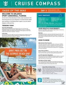 Oasis of the Seas Cruise Compass: 2026 Daily Planner & Activities