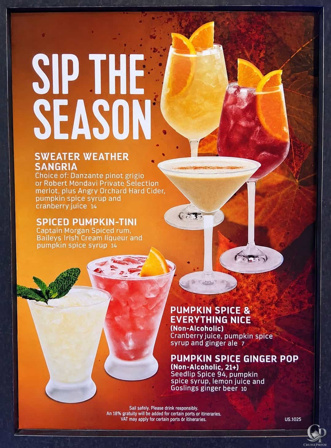 Royal Caribbean Fall Drink Menu: Sip the Season Cocktails & Prices