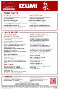 Royal Caribbean Izumi Menu & Prices