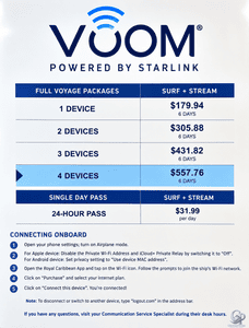Royal Caribbean VOOM Internet Prices & WiFi Package Guide