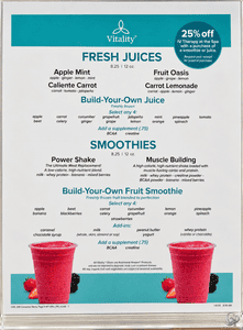 Royal Caribbean Vitality Café Menu: Fresh Juices, Smoothies & Prices