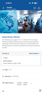 Carnival Camp Ocean Sharks: Activities, Hours and Schedule for Ages 9–11