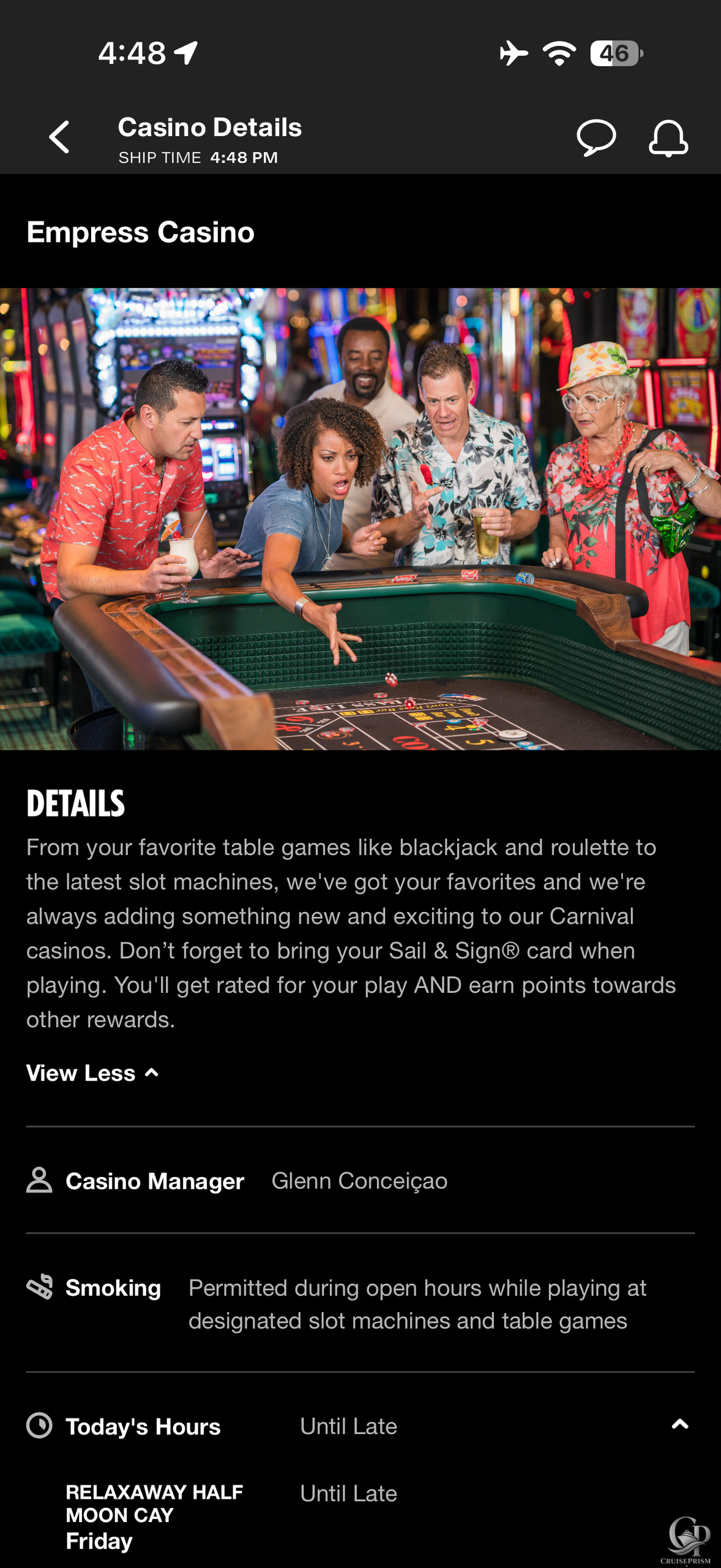 Carnival Celebration Empress Casino Guide: Location, Smoking, Hours & Players Club