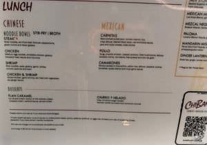Carnival Chibang Lunch Menu: Chinese Noodle Bowls, Mexican Bowls & Desserts