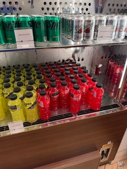 Carnival Cruise Line Soda and Bottled Drink Prices at JavaBlue Café