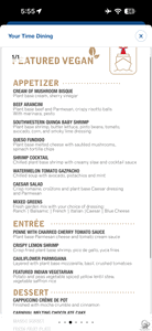 Carnival Cruise Line Vegan Dinner Menu