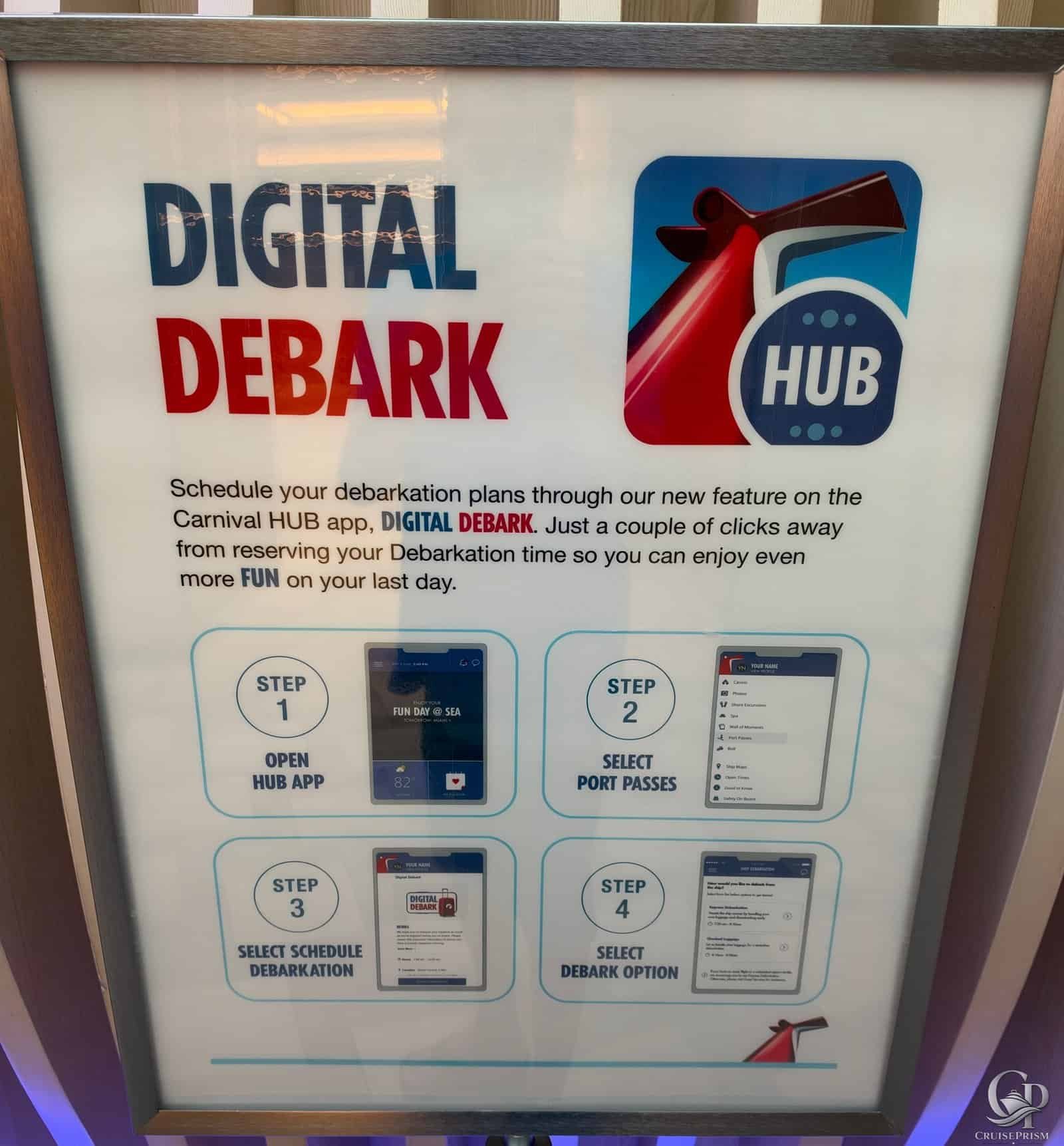 Carnival Digital Debark: How to Schedule Your Debarkation in the HUB App