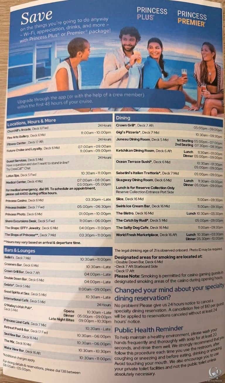Discovery Princess Patter: Daily Program – October 10, 202