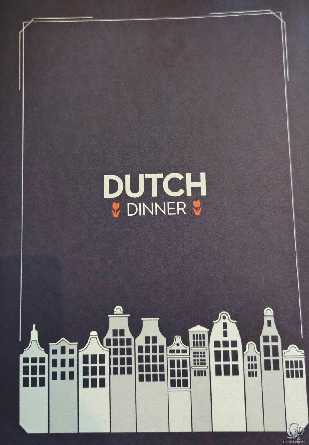 Holland America Dutch Dinner Menu: Full Dining Room Menu