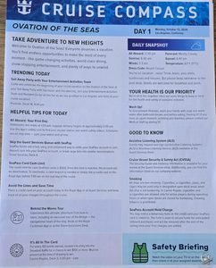 Ovation of the Seas Cruise Compass 2026: Daily Planner, Activities & Dining