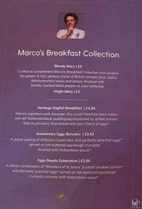 P&O Cruises Breakfast Menu & Marco’s Breakfast Collection