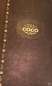 Plaza de Coco Menu on Disney Treasure: Full La Familia Dinner Menu