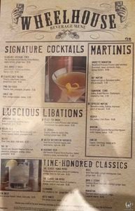 Princess Cruises Wheelhouse Bar Menu: Cocktails, Martinis & Prices