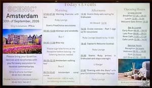 Scenic Ruby Daily Program in Amsterdam